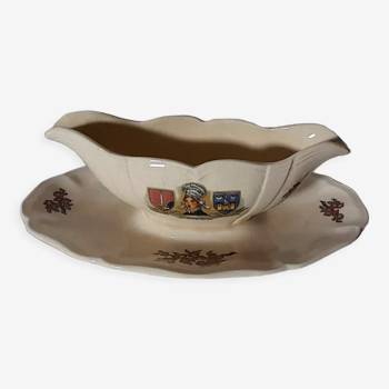 Sarreguemines earthenware sauce boat model Ma Normandie