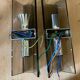 Pair of 70s smoked glass wall lights