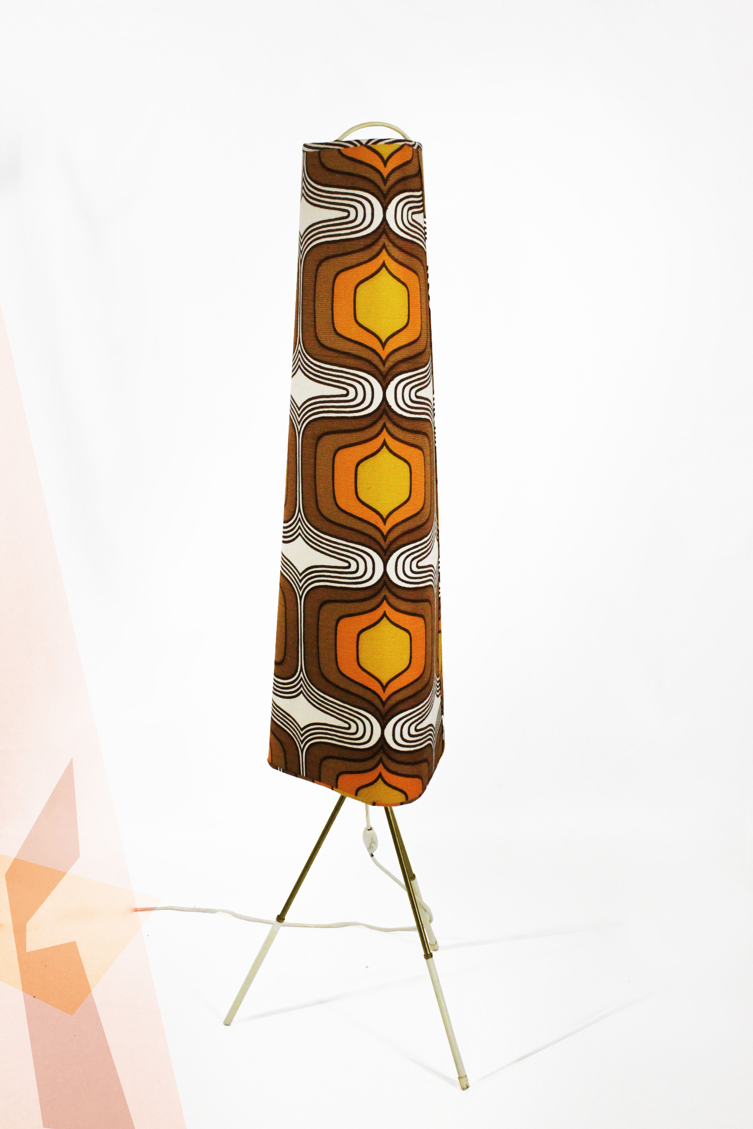 Very rare rocket floor lamp from the 70s, tripod, psychedelic