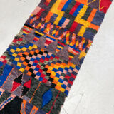 Moroccan Berber rug Boujaad corridor with multicolored patterns 288x84cm