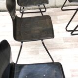 Lot of 6 vintage Galvanitas S23 chairs