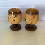 Pair of old Breton wooden shells