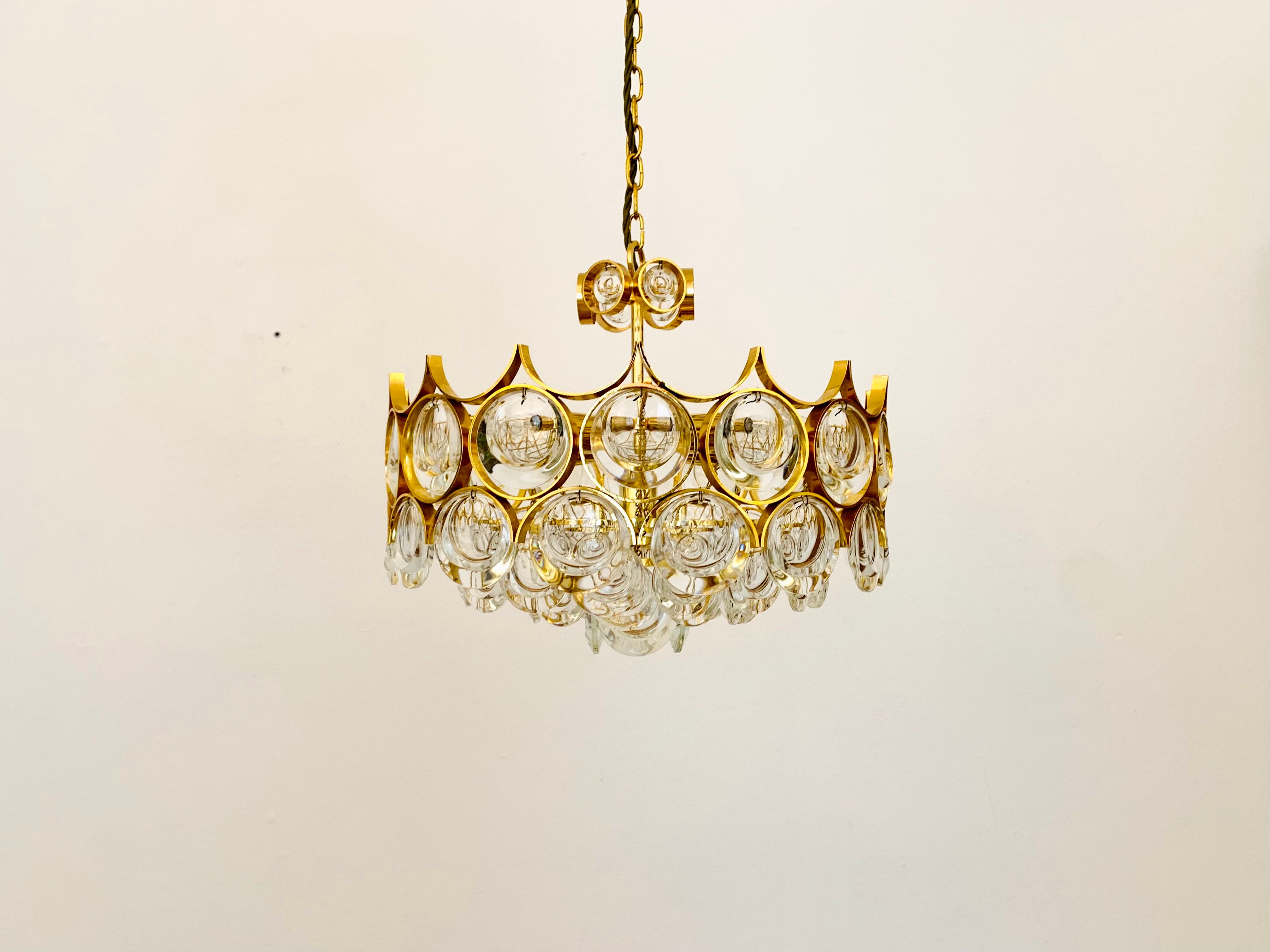 Chandelier en verre cristal par Palwa