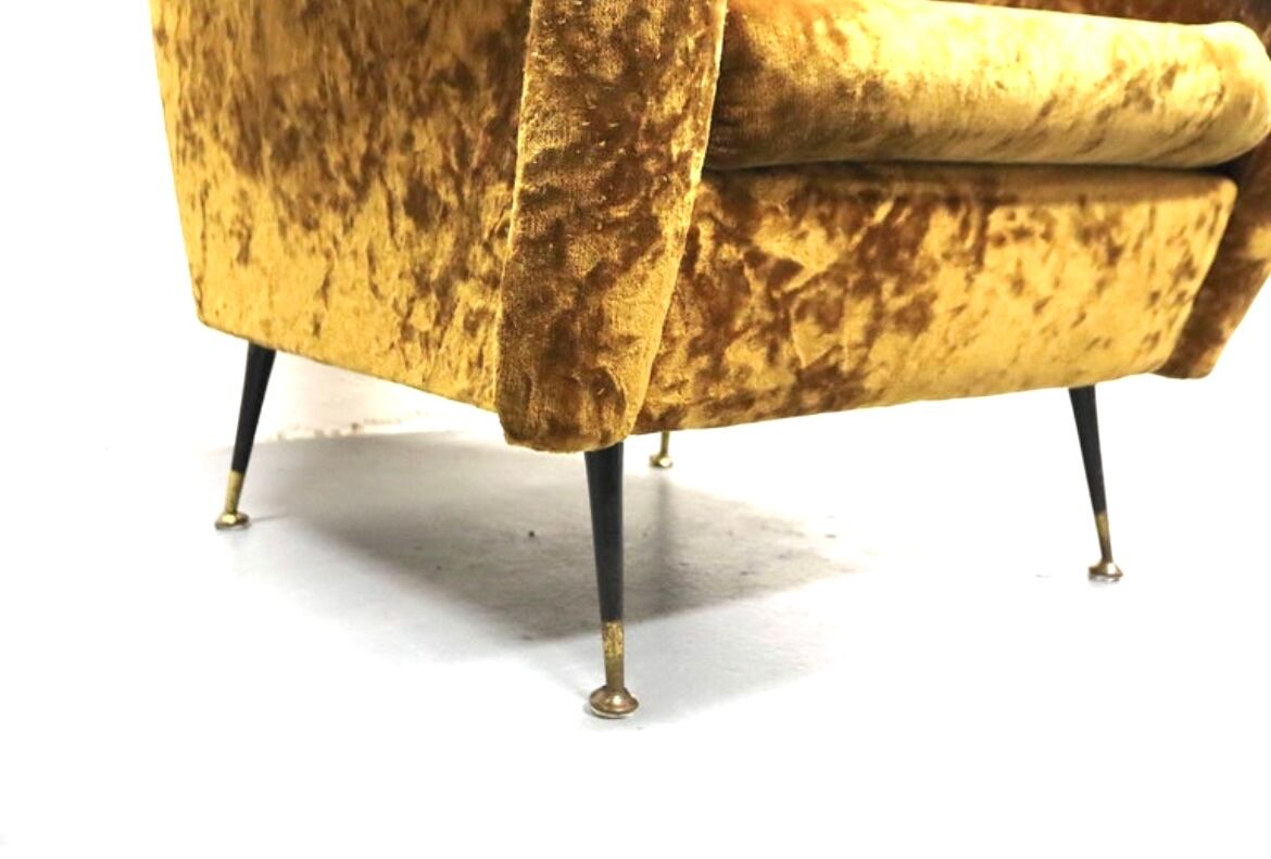 Pair set of 2 armchairs, italy 1950s