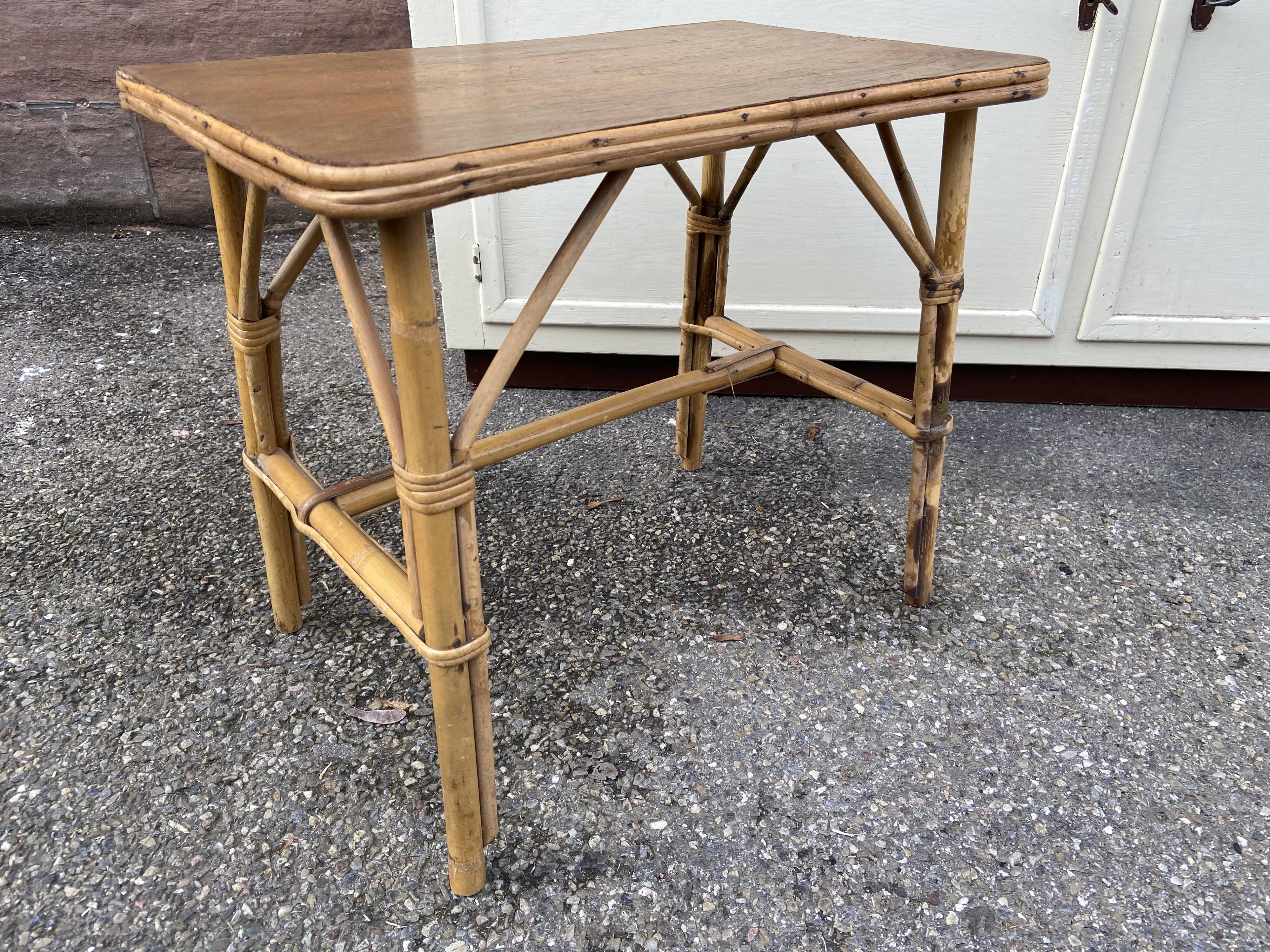 Bamboo vintage coffee table