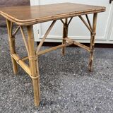 Table basse vintage bambou