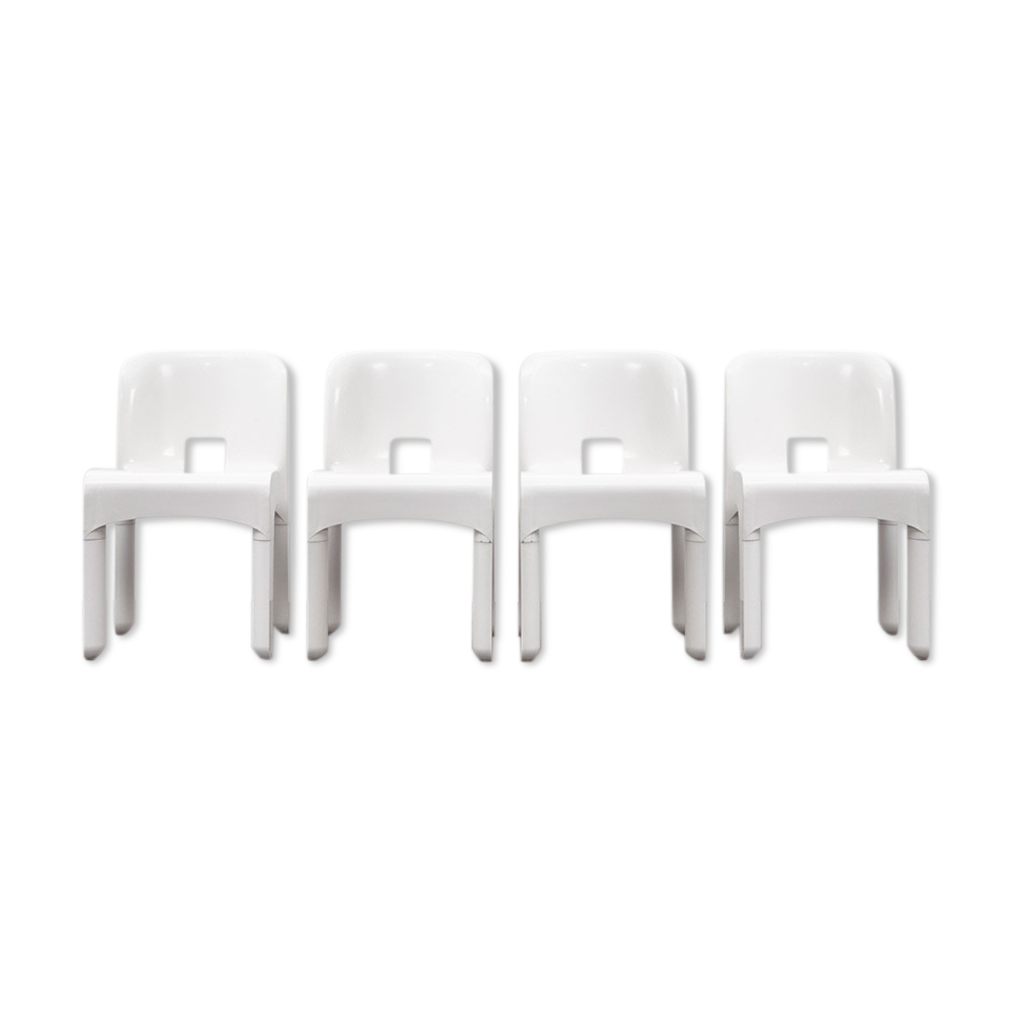 Ensemble de 4 chaises Universale 4867 par Joe Colombo pour Kartell 1965