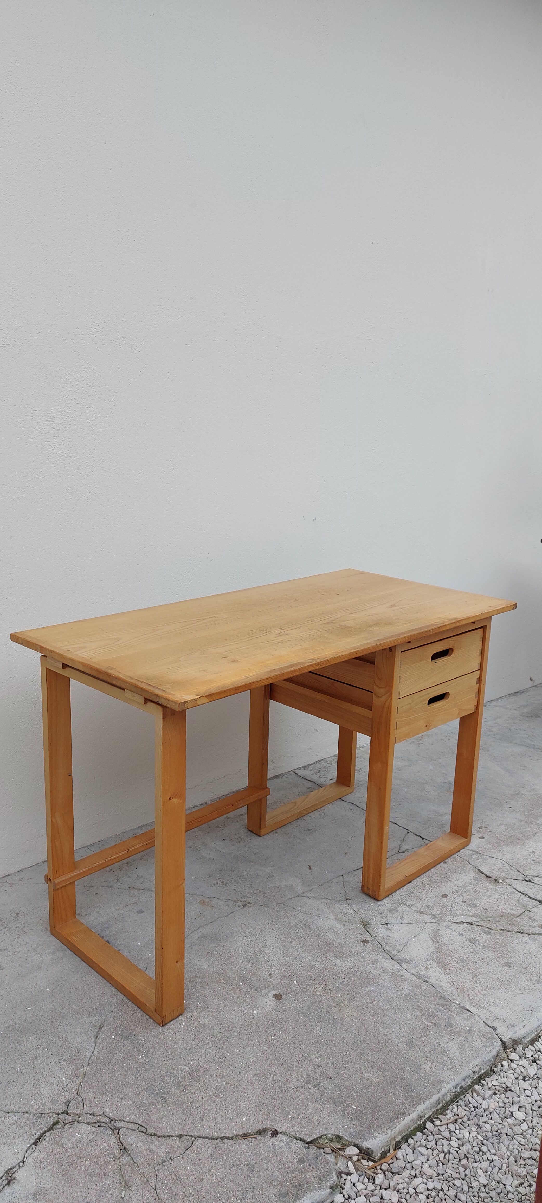 Bureau d'architecte vintage 2 tiroirs, 1960s