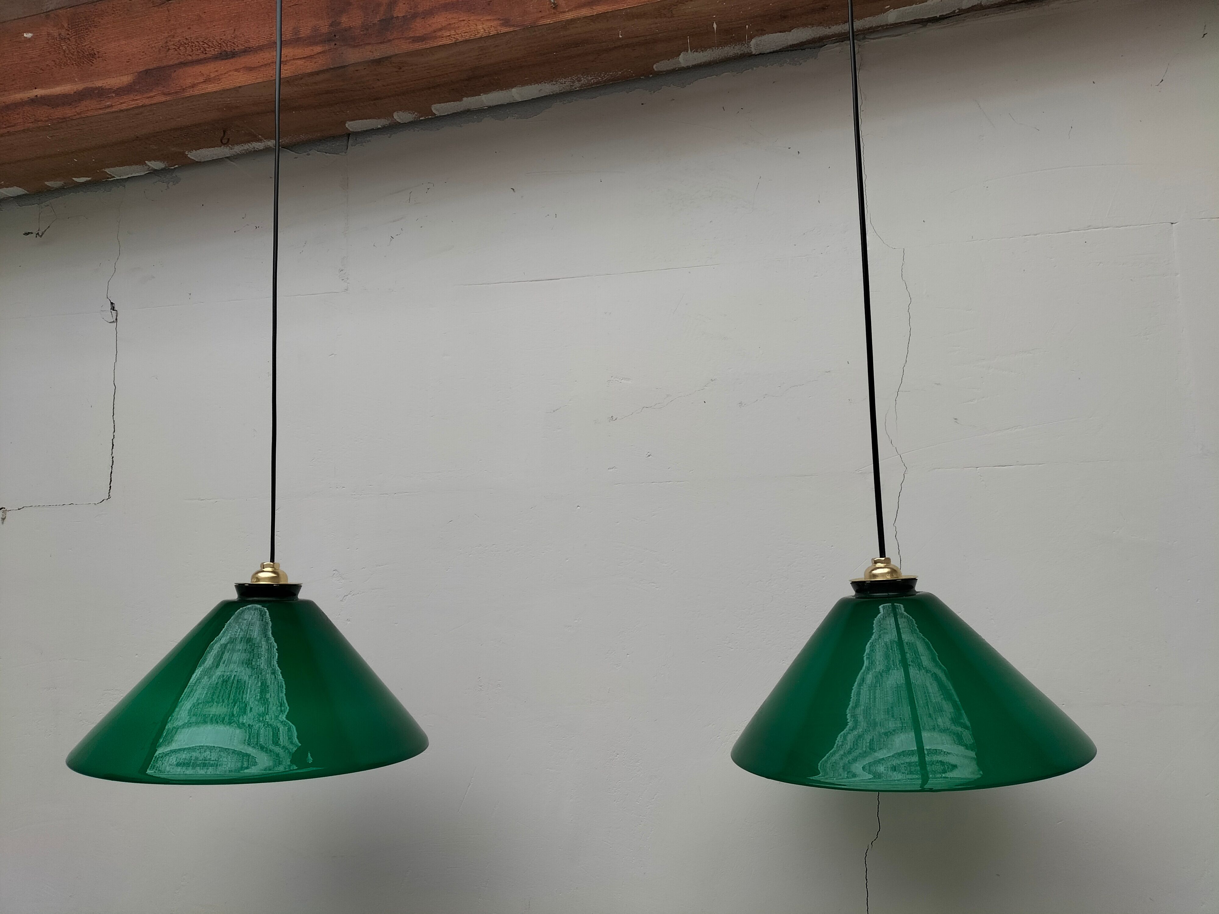Green opaline pair