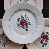4 vintage Digoin Sarreguemines dinner plates 9177