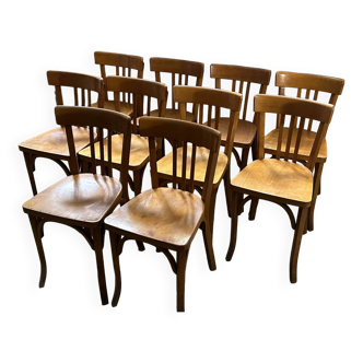 Lot de 10 Chaises Bistrot Baumann