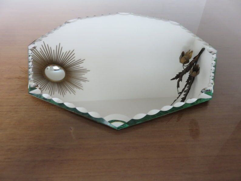 Beveled octagonal mirror 40s 50s