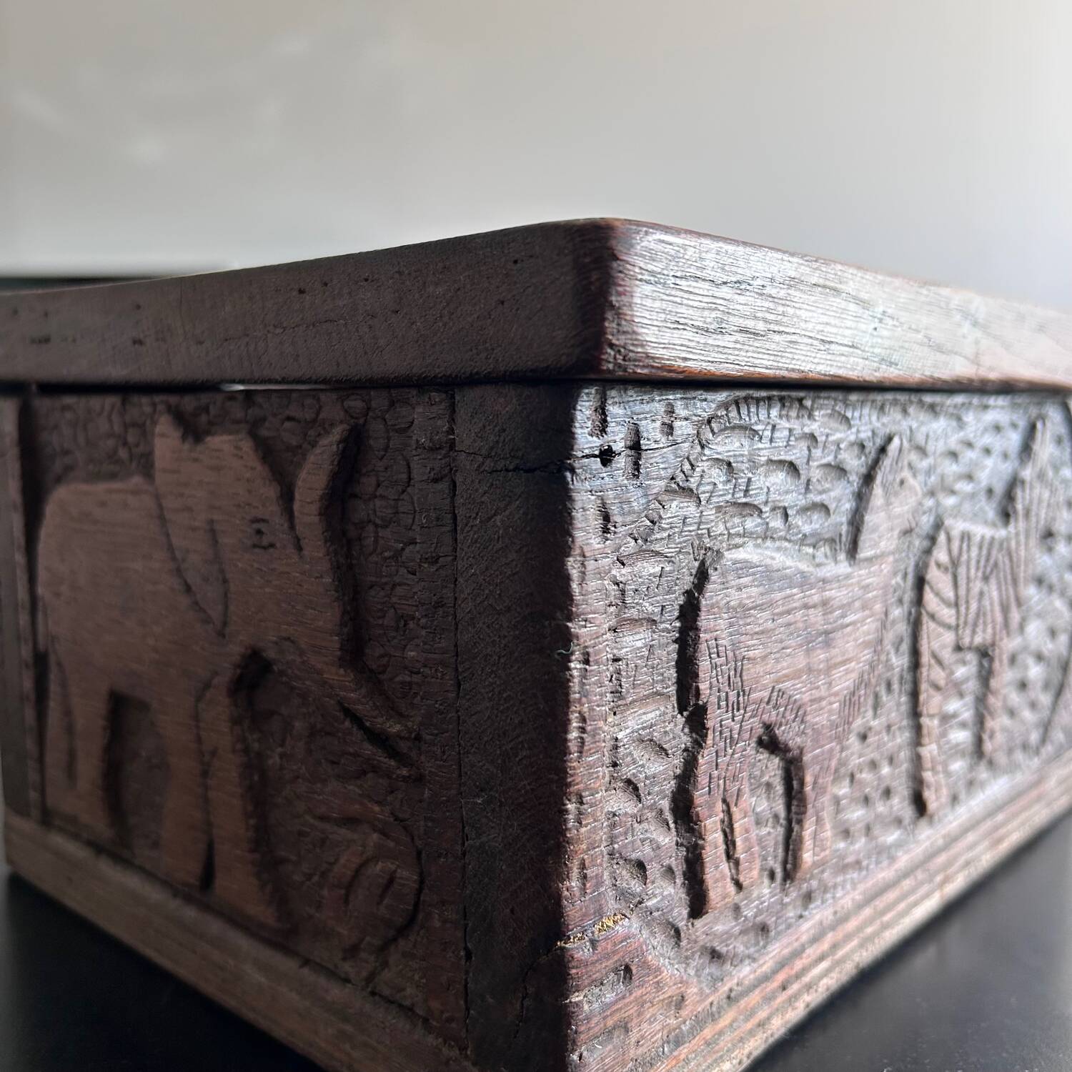 Small carved ethnic chest