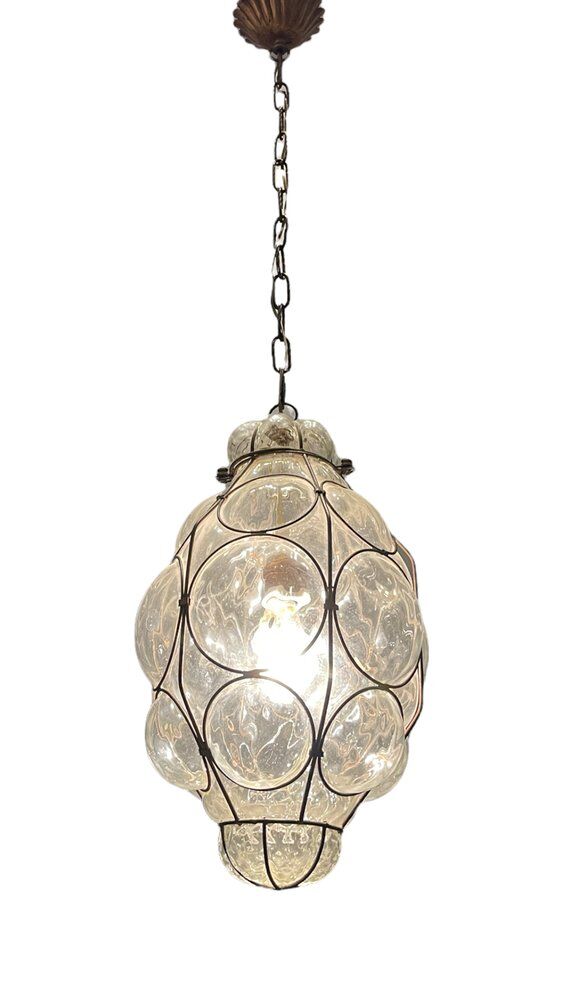Vintage Italian Murano Glass Light Pendant