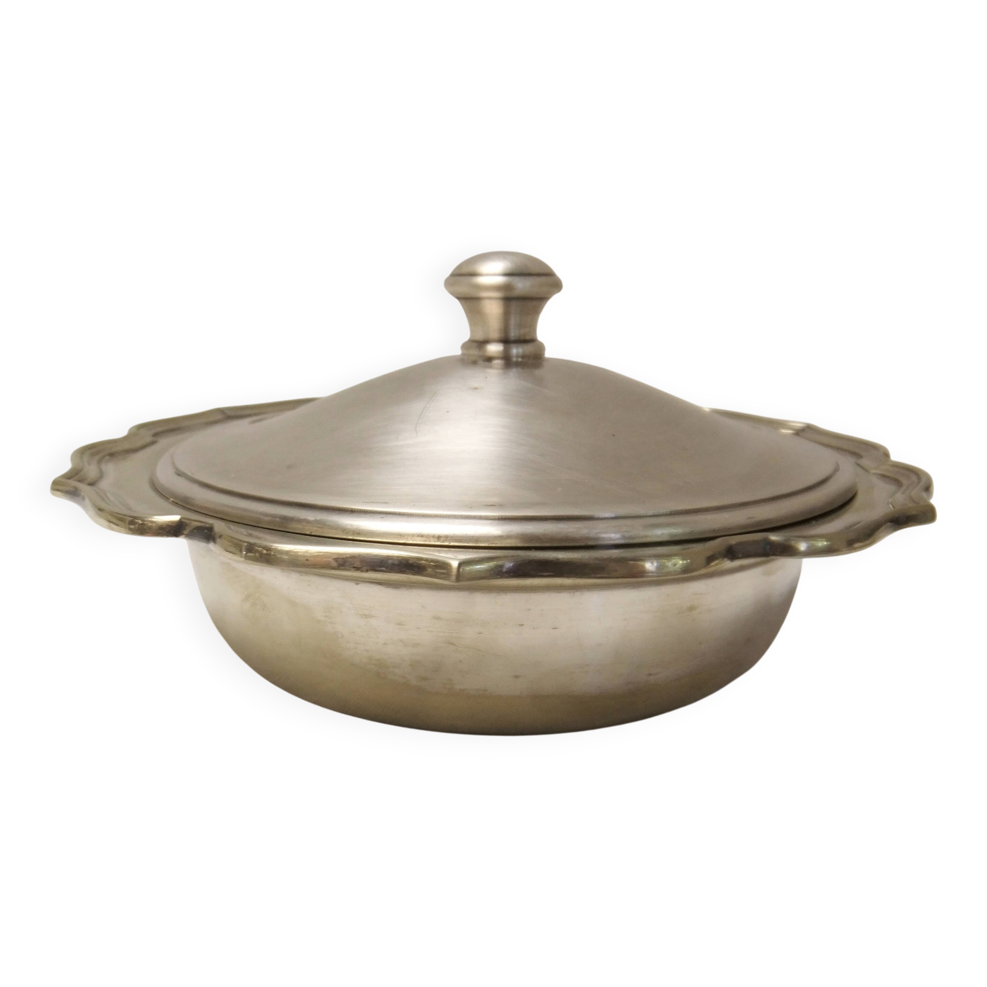 Antique silver-plated vegetable dish, tableware