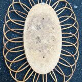 1960 rattan mirror