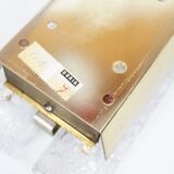 Pair of wall lamps in brass plated metal and glass by Doria Leuchten