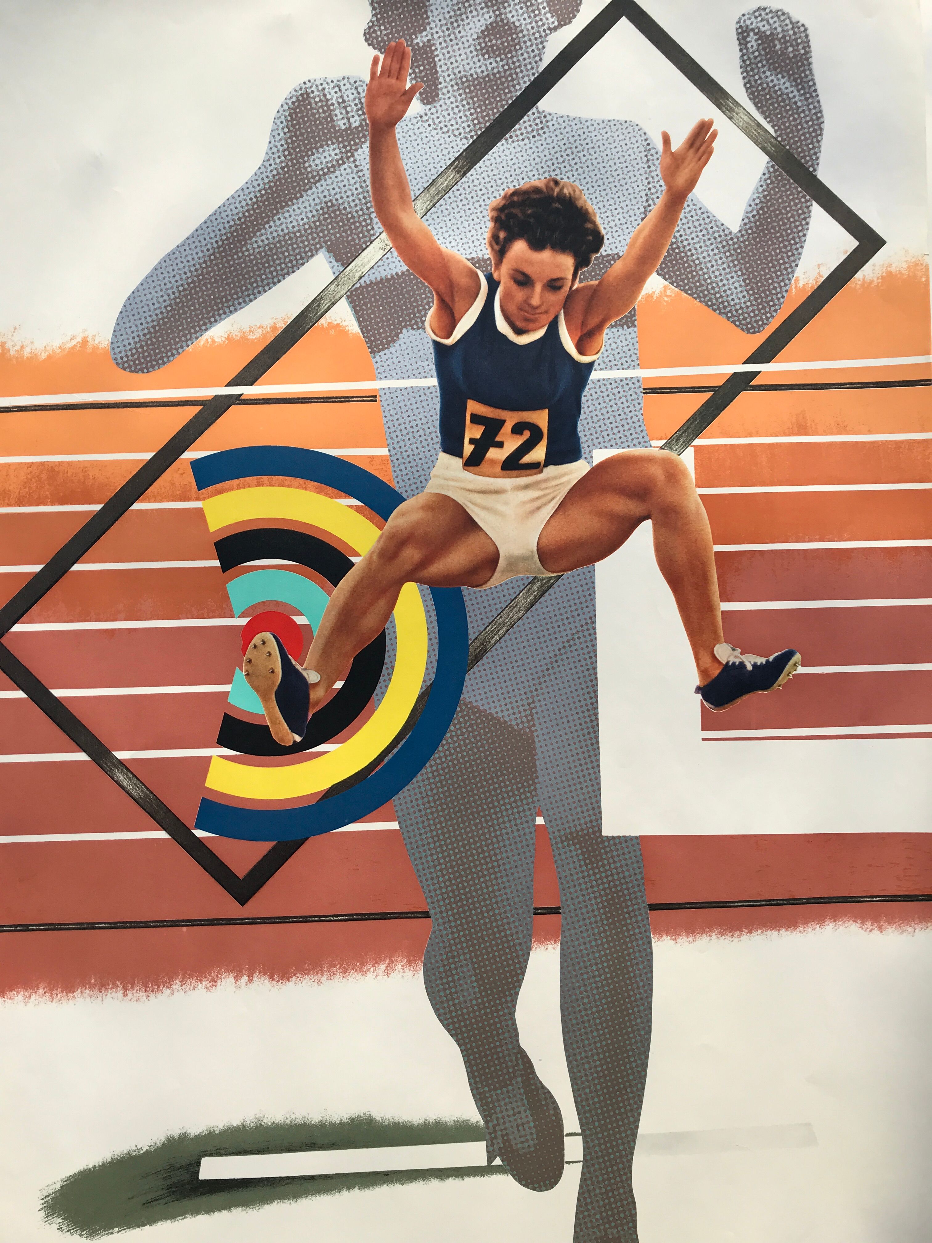 Phillips peter (1939) olympische spiele münchen, 1972. original poster