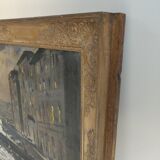 Painting venice by night oil on canvas j peters xixth century