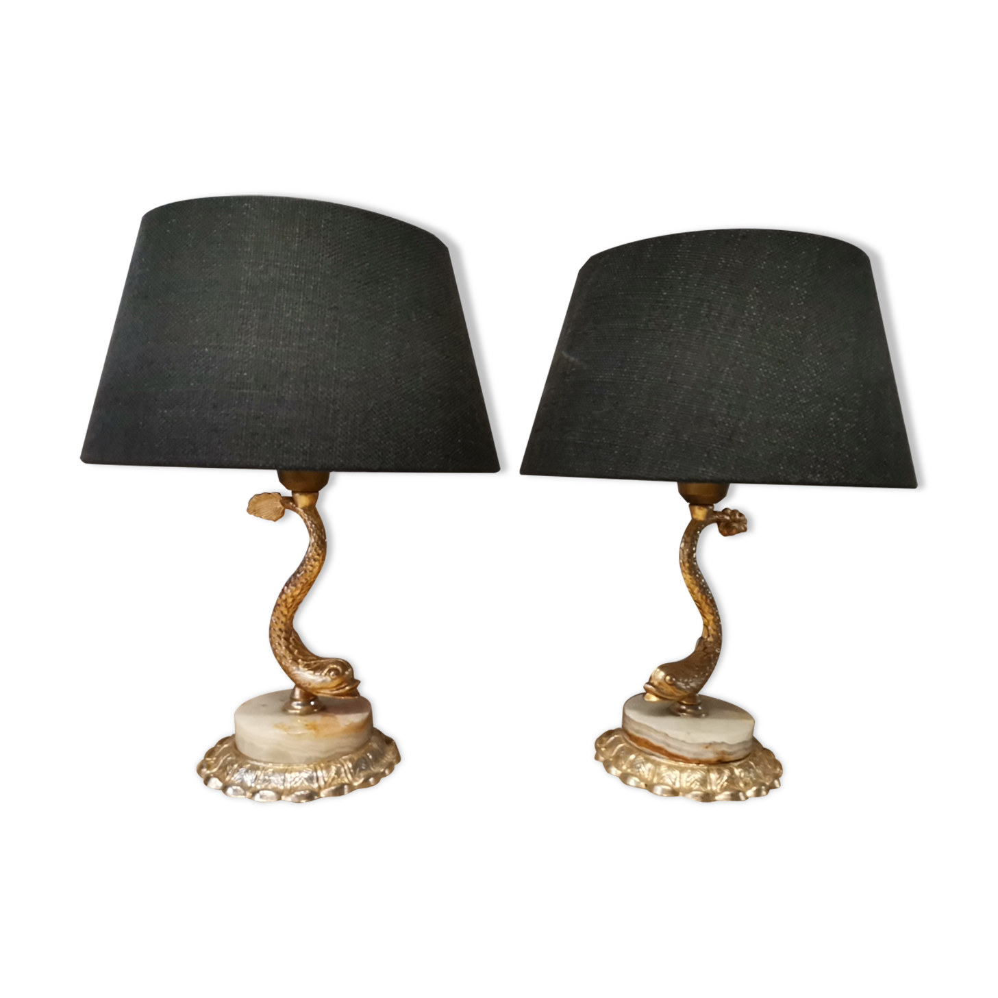 Paire of empire style vintage lamps