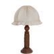 Lampe à poser en bois sculpté et abat-jour dôme, 1930