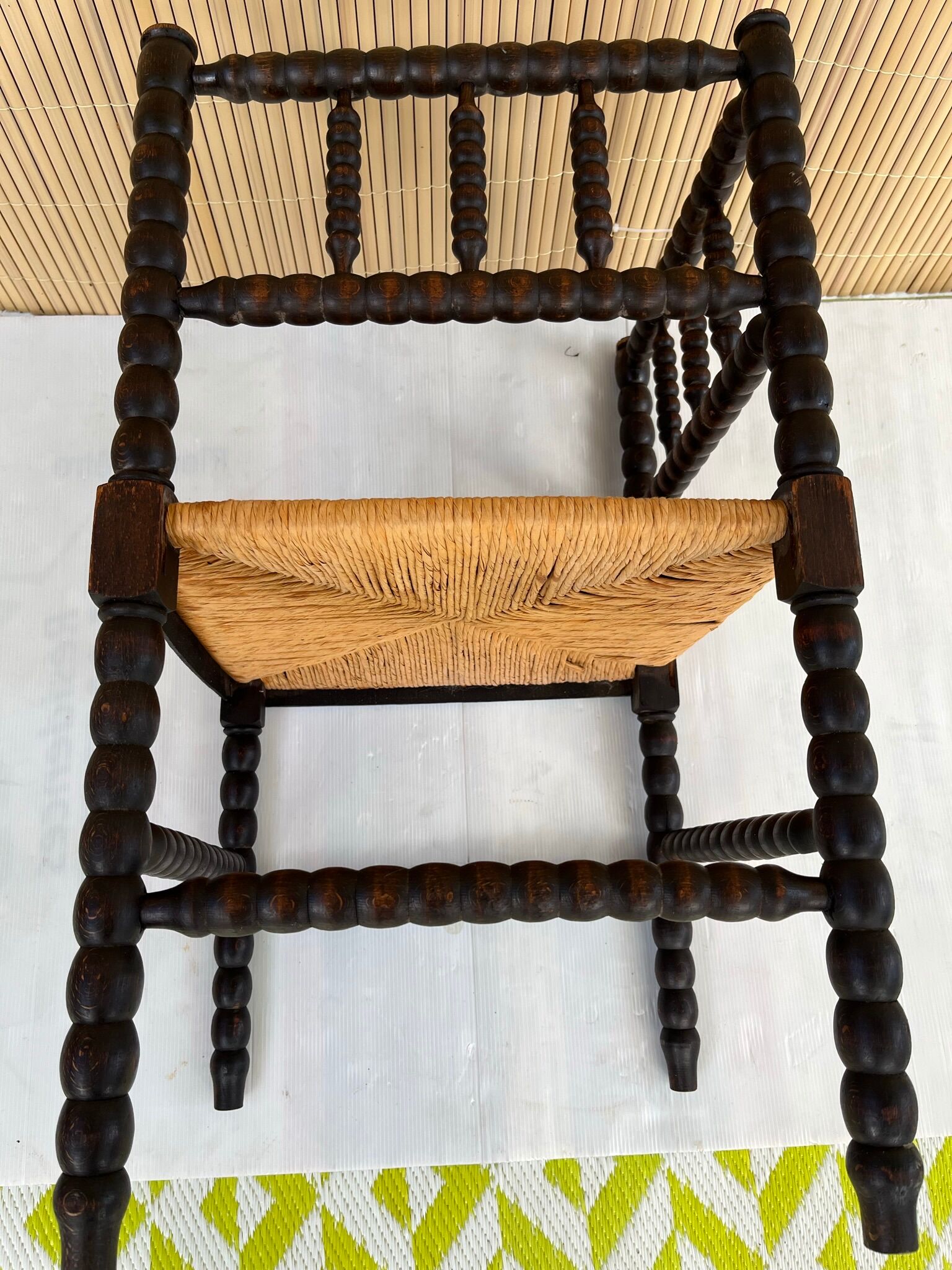 Corner chair wood turned vintage years 50-60