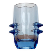 Vase en verre bleu modèle 20064 de style Mid-Century par Vladislav Urban pour Hermanova Hut, années 1960