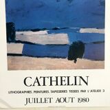 Exhibition poster by Bernard Cathelin, Chapelle du Grand Couvent, Cavaillon, 1980