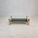Belgo chrom coffee table 23kt gold plated, 1970's