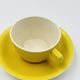 Service 10 tasses jaune Boch Belgique vintage