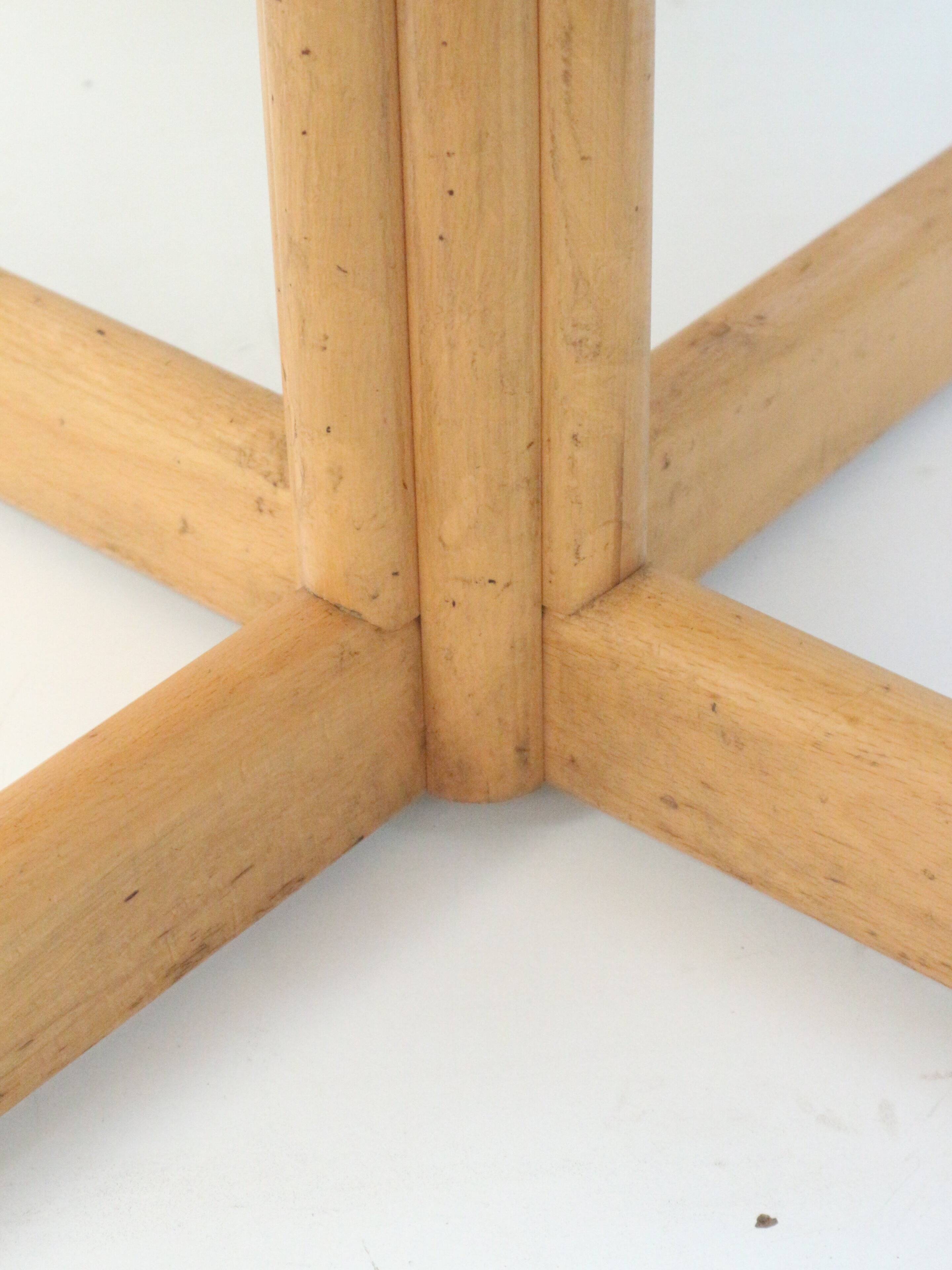 4x Vintage round dining table by Bruno Rey for Kusch and Co from the 1970s