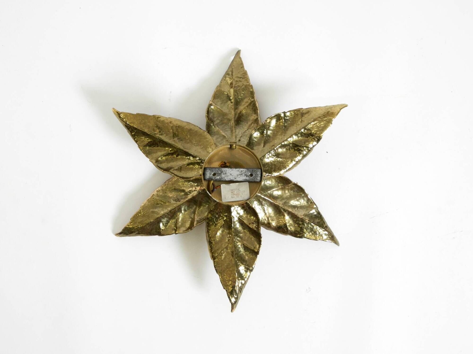 Beautiful brass ceiling or wall lamp from the 1970s by Willy Daro