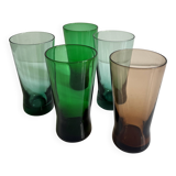 5 aperitif glasses 1960