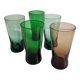 5 aperitif glasses 1960