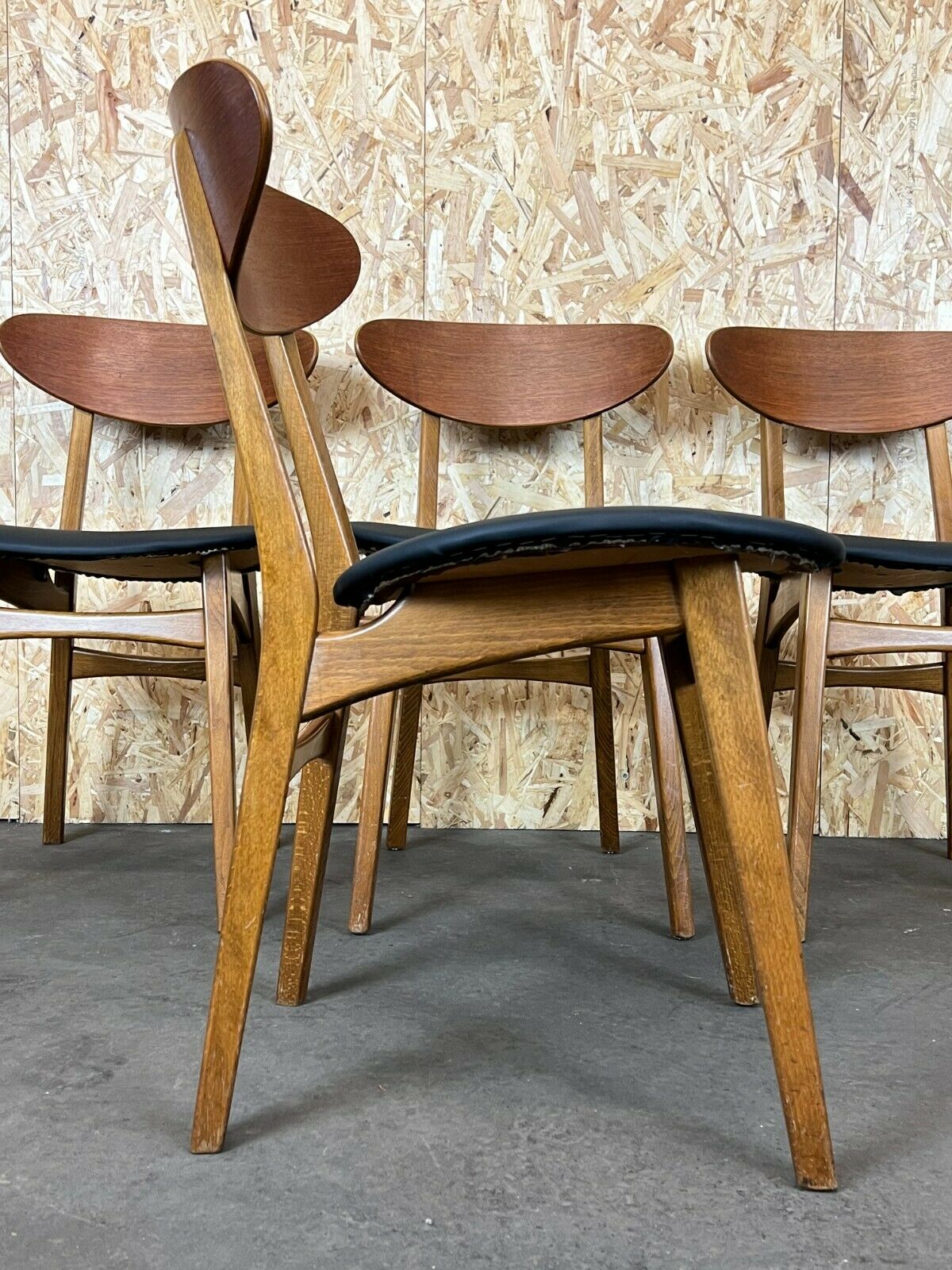 4 teak chairs