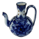 Glazed ceramic carafe with floral decoration