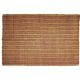 Vintage Romanian carpet brown design on yellow background 217x146cm