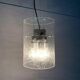 Glass and metal pendant lamp from the German space age by Glashütte Limburg, 1960s.