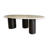 Marble and steel coffee table