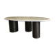 Marble and steel coffee table