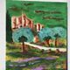 Oil on canvas naive landscape