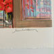 Lithograph signed by Michel Henry - The Institute and Notre Dame de Paris