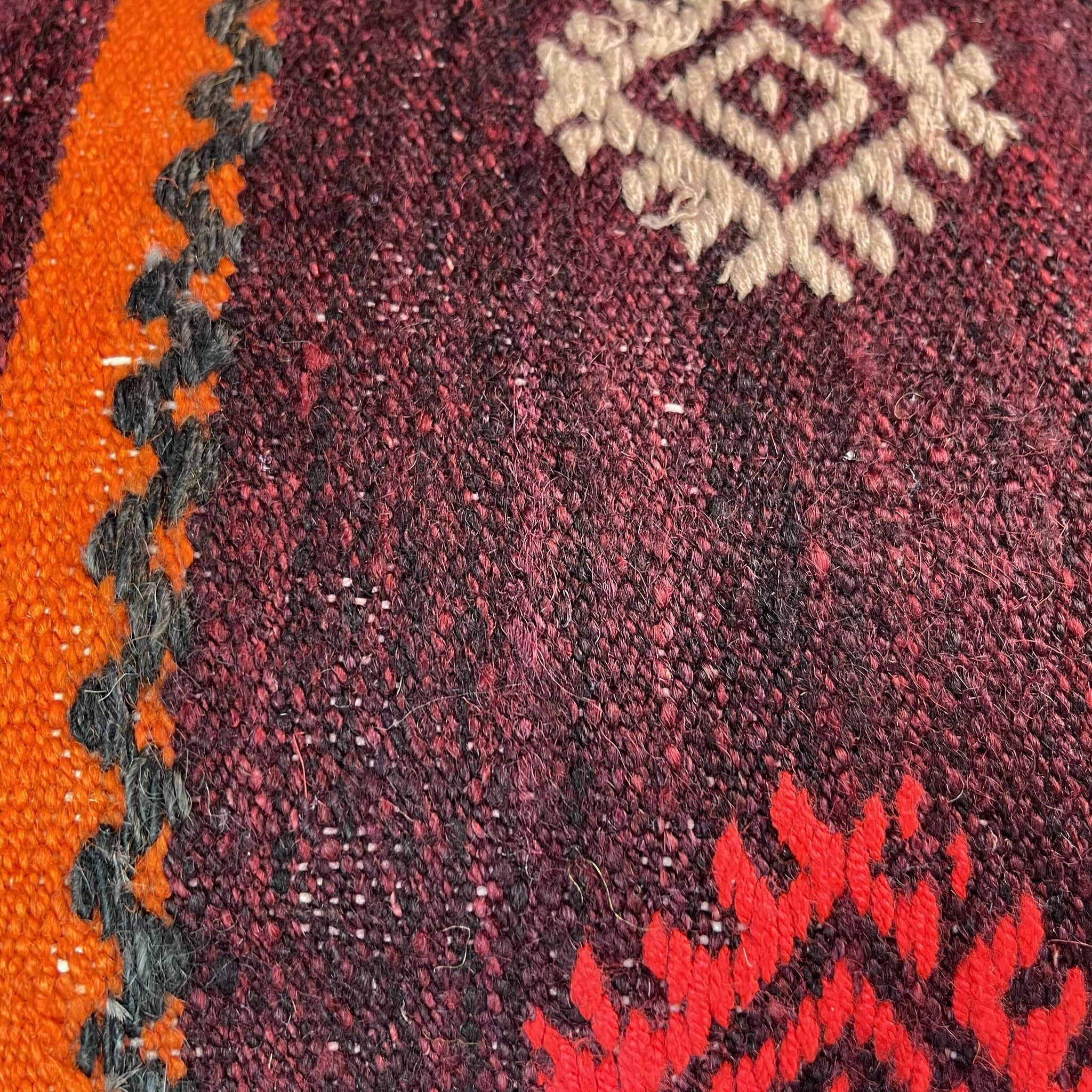 Vintage turkish kilim cushion cover , 40 x 40 cm
