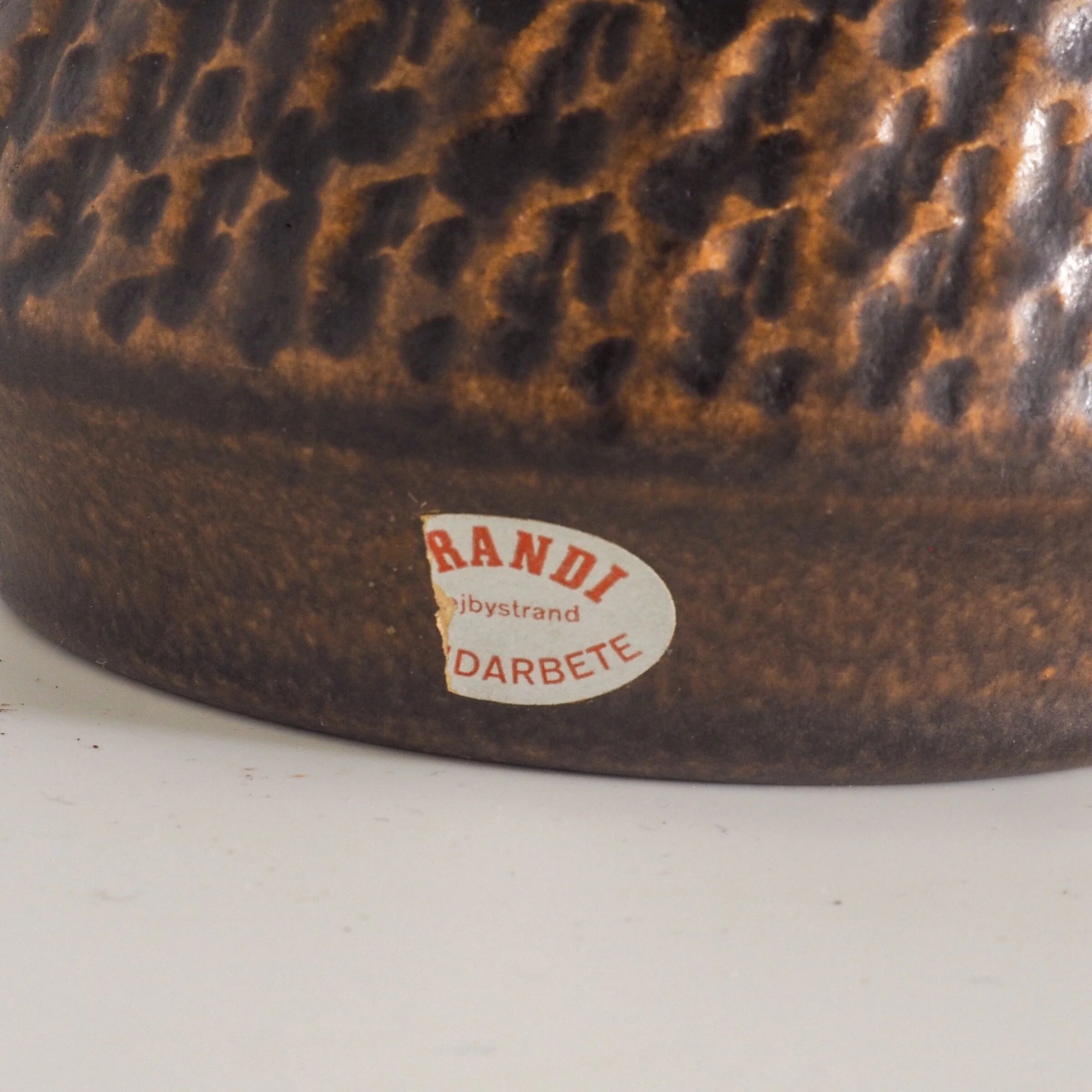 Swedish ceramic table lamp by Henry Brandi for Vejbystrand