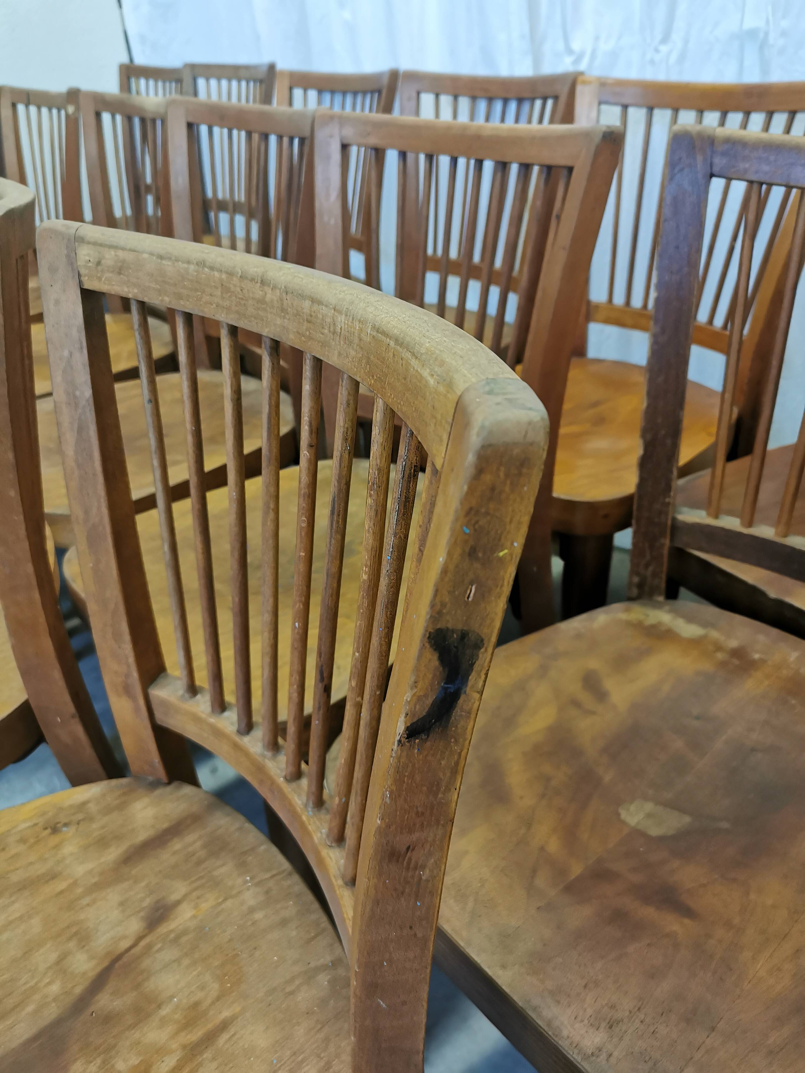 Vintage STOL Kamnik Wooden Dining Chair: 1960s Yugoslavia Bistro Style