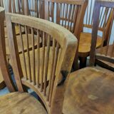 Vintage STOL Kamnik Wooden Dining Chair: 1960s Yugoslavia Bistro Style