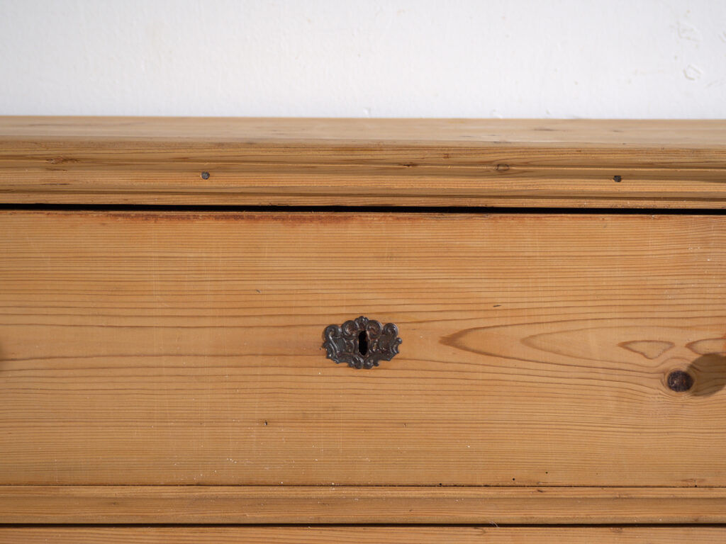 Antique solid pine chest of drawers – European rustic chest of drawers – circa 1900 #106