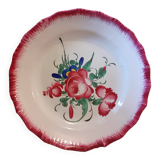 Ancienne assiette creuse des Islettes / Décor floral