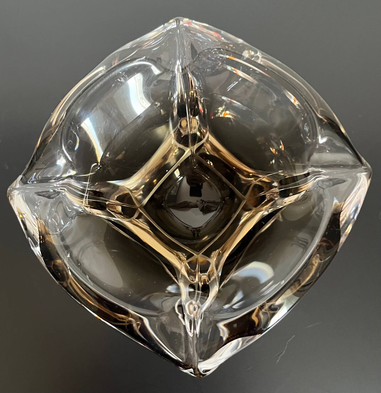 Thick glass ashtray from the 80s