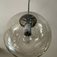 Space Age globe pendant lamp in smoked glass from the 70s